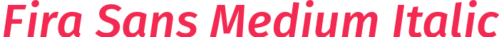 Fira Sans Medium Italic